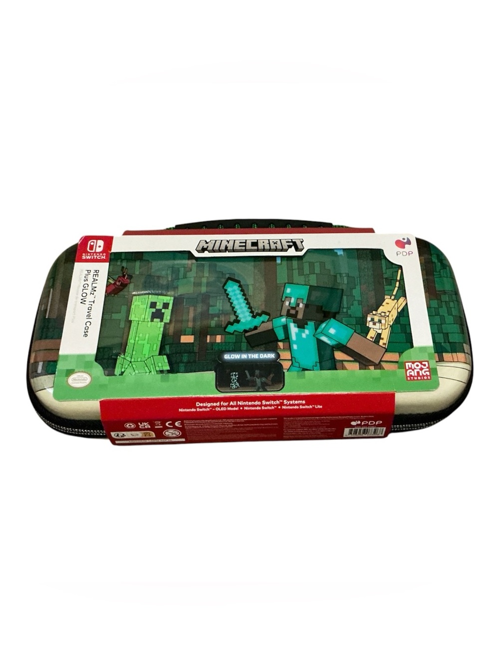 Minecraft Nintendo Switch Carry Case Glow In The Dark
